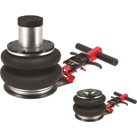Cric pneumatique 2 tonnes AUTOBEST - Patins antidérapant - Amplitude avec rallonge 200 - 380 mm