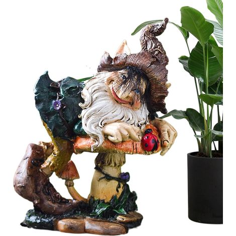 Gartendekoration e Figur mit Pilzfigur Outdoor Statuen