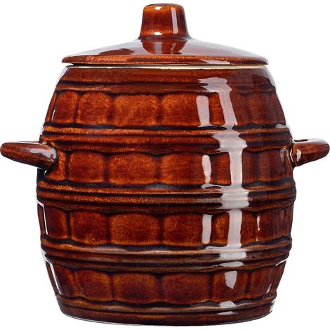 Kohlgrube-Fass, 2,5L Kapazität, keramische Konstruktion, Braun (1/5)
