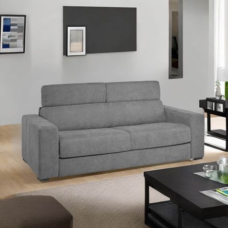 Divano letto 3 posti Crien tessuto Luna24 grigio elephant (1/5)