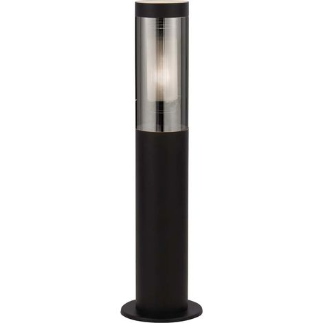 Stehlampe Sockelleuchte Außenleuchte E27 Edelstahl rauch schwarz Pollerlampe