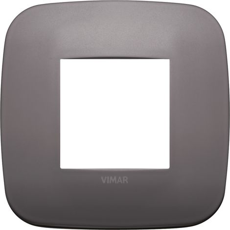 Placca Round 2M nichel dark scatola rotonda Vimar Arkè 19672.29