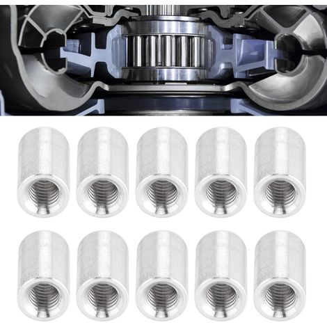 Dix piliers de support filetés en alliage d'aluminium M40,7 mm, 3501-0006-0120, de 12 mm de longueur. (1/5)