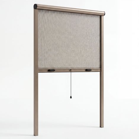 Zanzariera a Rullo per Finestra Riducibile in Alluminio 80x170cm AVORIO