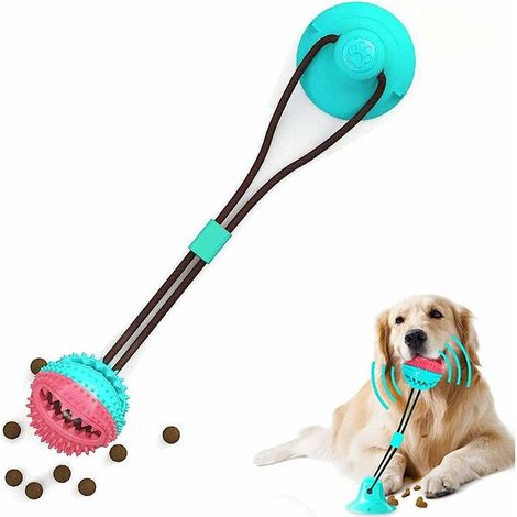 Corde multifonctionnelle pour animaux de compagnie avec ventouse, balle de nettoyage colorée (1/5)
