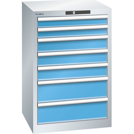 LISTA, Armoire à tiroirs avec 7 tiroirs, l x p x h 564 x 572 x