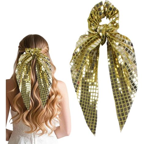 Chouchous à paillettes – Chouchous tendance Élastiques à cheveux – Pour filles, femmes, épouses, danseurs, artistes, anniversaires, vacances, gym, école, mariage, entraînement, yoga, cours de (1/5)