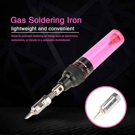 Chalumeau à gaz butane sans fil, fer à souder, pistolet, stylo de soudage, outil 1300℃ (rouge)