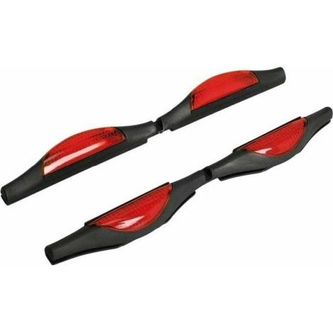 Set di 2 catarifrangenti e protezioni rosse per i bordi delle portiere dell'auto, realizzati in materiale resistente per una maggiore protezione contro gli urti e paraurti antigraffio. (1/5)
