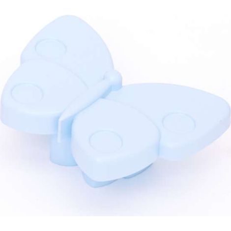 POMOLO FARFALLA PLASTICA AZZURRO