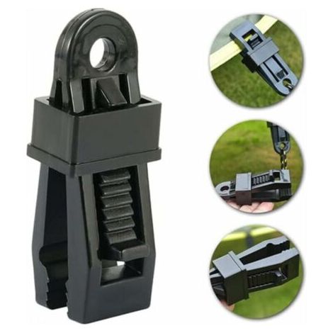 Pair Lot de 12 clips de bâche robustes, clips de tente extérieure pour maintenir les bâches, piscine