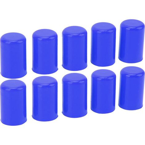 Lot de 10 bouchons en silicone universels pour durite vide admission, embout obturateur diamètre intérieur 14mm, bleu (1/5)
