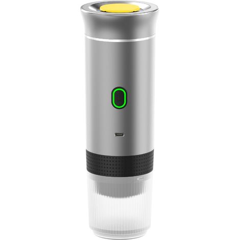 Machine à Café Portable de Voyage,Chauffage Rapide 3 En 1 Cafetiere Portable 12V,Auto Chauffage de 4 à 6 Minutes,Grandes Capsules,Café Moulu,Pour Le Camping,Bureau,Maison,Voiture,Cendre (1/5)