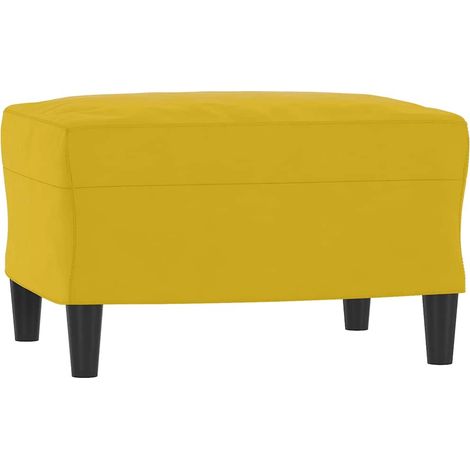 Repose-pied Jaune 60x50x41 cm Velours (1/5)