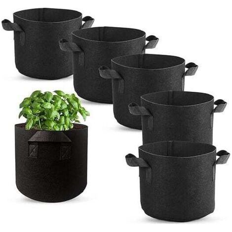 6 Pcs Planting Bag, Non-Woven Fabric Pot with Handles for Planting Potatoes Tomatoes Strawberries Vegetable Flowers and Other Plants (3 Gallons) (1/4)