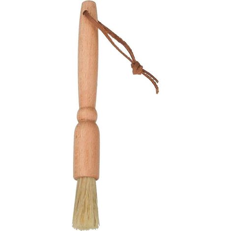 Brosse de nettoyage à manche en bois, poils en fibres naturelles-Natural 18cm (1/5)