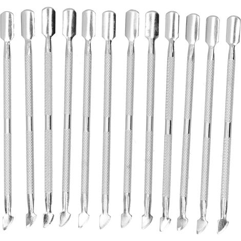 12Pcs Glue Stick Double-Ended Stainless Steel Squeegee Sticks Manual Leather Gluing Tool (1/5)