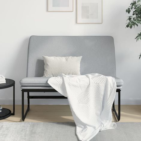 Sitzbank Hellgrau 100x75x76 cm Stoff