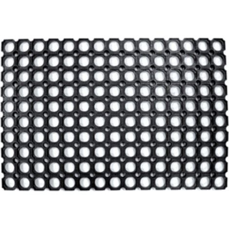 zerbino componibile mod robustus in pvc nero cm 40x70 tappeto antiscivolo