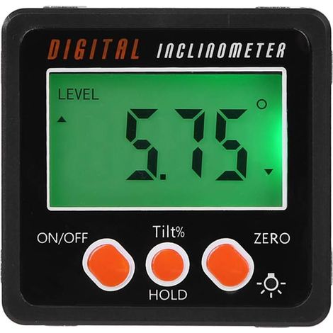 MINKUROW Medidor Digital De Ángulo Horizontal Inclinómetro Digital Caja De Nivel Electrónico Herramientas De Medición De Base Magnética Inclinómetro De Transportador Digital Azul (1/5)