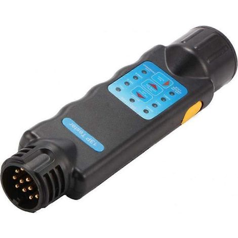 Testeur d'éclairage de remorque avec prise 13 broches 12 V pour caravane, remorque et véhicule tracteur (1/5)