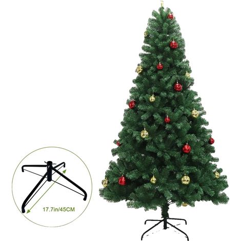 Árbol de Navidad artificial, diseño articulado de alta calidad, función de control remoto, 183 cm. (1/2)