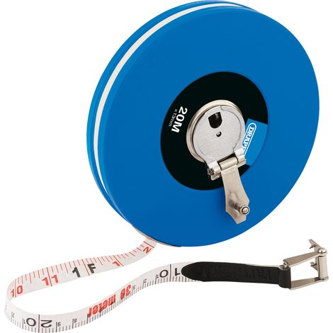 Draper Expert 20m (66ft) Fiberglass Measuring Tape – Durable, Precision Field Tape with Locking Mechanism (Model 88215) (1/5)
