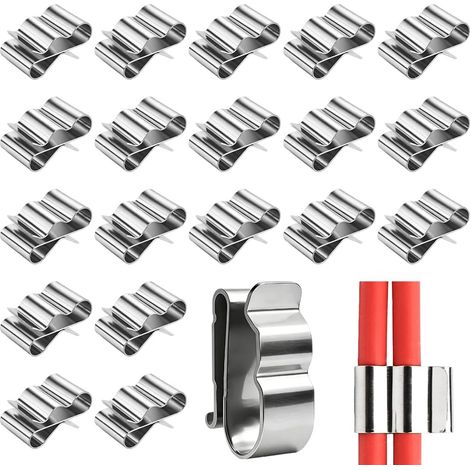 Lot de 20 clips de câble photovoltaïque pour panneau solaire, Support Clips Cable Management, Système de Gestion de Câbles pour Solaire Photovoltaïque Clips de Câble (1/5)