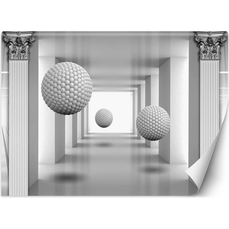 Carta Da Parati, Tunnel 3D sfere ottiche - 150x105 (1/5)