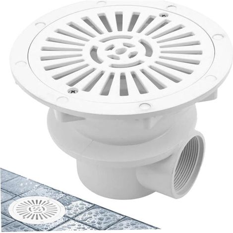 Drain Principal de Piscine pour Piscine, Couvercle de Vidange Universel Rond pour Piscine au Sol G2 Accessoires de Drainage pour Piscine Souterraine étang Aquarium, Blanc (1/5)