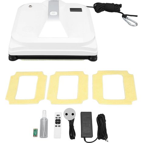 Robot lave-vitres avec une puissance d'aspiration de 2 800 Pa, télécommande et nettoyage intelligent des vitres pour les immeubles de grande hauteur, 100–240 V, prise européenne (1/5)