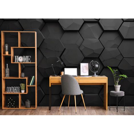 Fototapete Hexagone Gaming 3D-Optik, für Jugendzimmer, 150 x 105 cm – Komplettset inkl. Kleister & Anleitung (1/5)