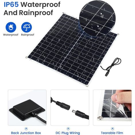 Ventilateur solaire pour camping et activités de plein air, kit de ventilateur à panneau solaire 20 W, 3000 tr/min - Étanchéité IP65, polyvalent pour maisons, camping-cars, serres et animaux (1/5)