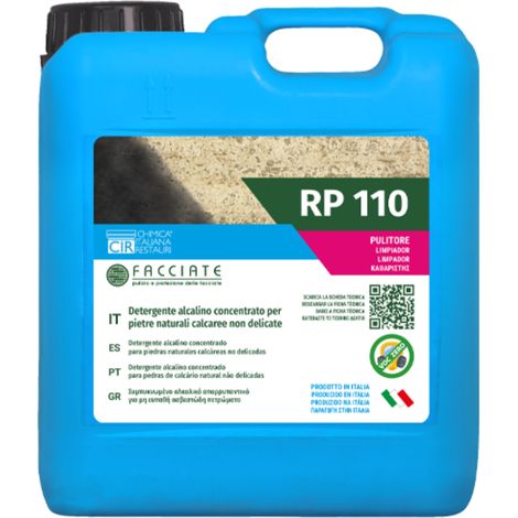 Detergente a ph alcalino concentrato per pietre calcaree rp 110 da 5 lt (1/5)