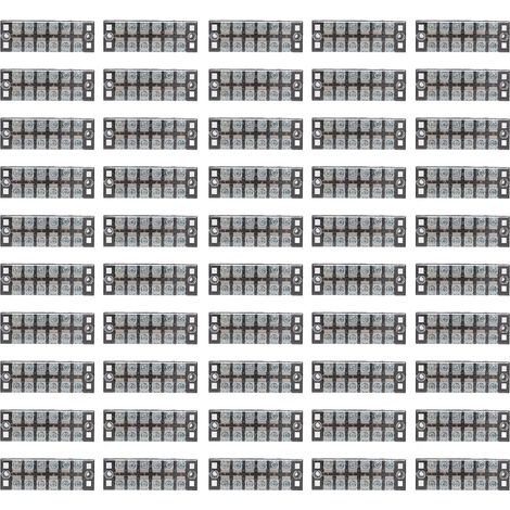50 Bornes de Jonction ABS 25A Bonne Conductivité Installation Facile Connecteur Industriel pour Boîte de Distribution 600V (1/5)