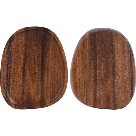 Plateau de rangement en bois irrégulier pour snacks et fruits, accessoire de table décoratif pour apéritif, dimensions 16x13cm (1/5)