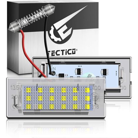 LED Car License Plate Lights E-Mark ECE Pure White Canbus Error Free Rear License Plate Light Bulbs for E53 X5 E83 X3 2 Pieces (1/5)