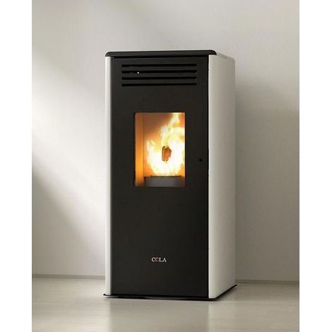Cola Stufa a Pellet Smart Bianco (1/2)