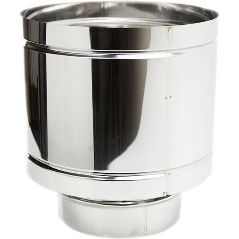 Fumaiolo da 150mm terminale tipo botte 4 venti inox aisi 304 base tonda m maschio (1/4)