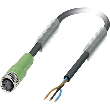Cavo per sensore 3P, 5 m, estremità libera, connettore dritto M8 SAC-3P-5,0-PUR/M 8FS 1669628