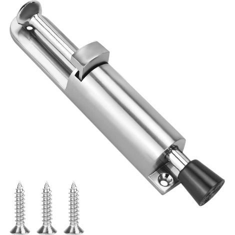 Metal Door Stop with Foot Operated, Zinc Alloy Spring Loaded Door Stop, Exterior Door Stop, Door Stop with Screws for Interior and Exterior Door, Balcony Doors (1/5)