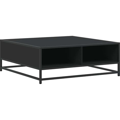Maison Exclusive - Tavolino da Salotto Nero 80x80x30 cm in Truciolato e Metallo