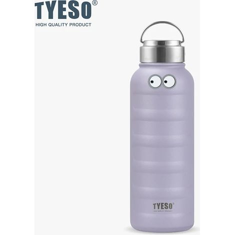 (Violet, 1000 ml) Bouteille d'eau isotherme à double paroi, joli motif d'œil, en acier inoxydable, portable.