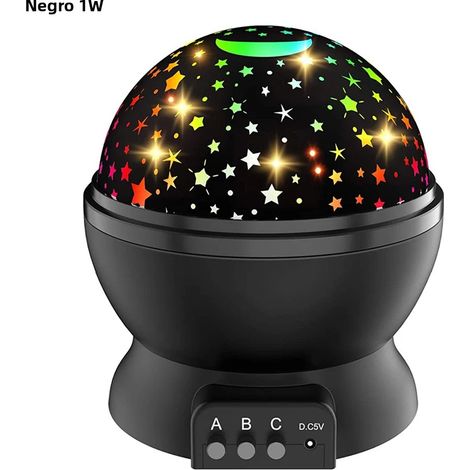 Lampe de Nuit Projecteur d'Étoiles 1W pour Garçons et Filles, Décoration Murale LED Rotative, Cadeau Amusant pour Chambre (1/4)