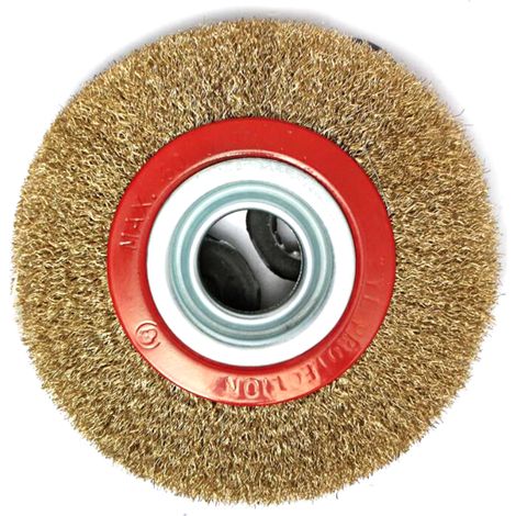 Brosse métallique de 15 cm en acier inoxydable pour meuleuse d'établi : polissage, ébavurage, décapage de la rouille et de la peinture