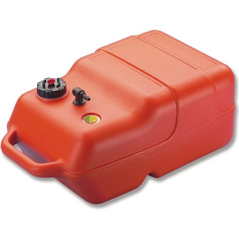 Nourrice essence 22L avec jauge – Fabrication Eltex – Remplissage à 90% avec bouchon de sécurité – Compatible moteurs hors-bord – Tr.Em.