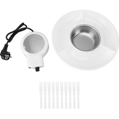 Ensemble de casseroles à fondue électrique avec 10 fourchettes, 25W, 2 vitesses, polyvalent pour faire fondre le chocolat, petit pour fête, mariage, cadeau, Date, prise ue, 220V (1/5)