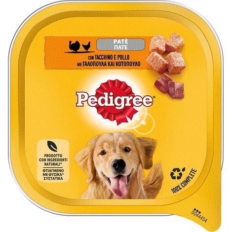 Pedigree Cibo per Cane con Tacchino e Pollo in Patè, Vaschetta 300 g - 20 Vaschette (1/5)