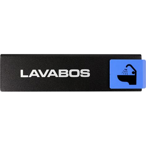 Plaque de porte Lavabos - Europe design 175x45mm - 4260495