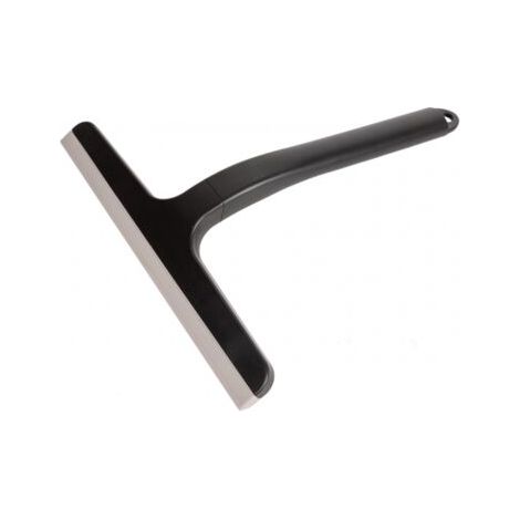 QORVA-Brosse de nettoyage pour douche et vitres, lot de 1, largeur de nettoyage 23 cm, avec lèvre en silicone, pour un nettoyage sans traces du verre, acrylique, brosse de nettoyage pour vitres